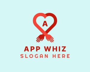 Love Hands Dating App logo design