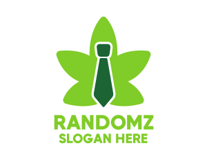 Green Marijuana Necktie Logo