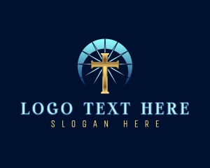 Religious Crucifix Cross logo