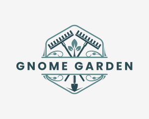 Rake Garden Trowel logo design