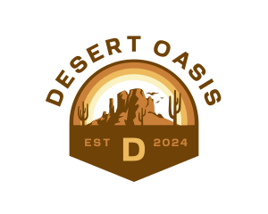 Trekking Desert Travel logo design