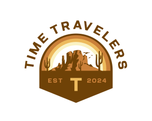 Trekking Desert Travel logo design