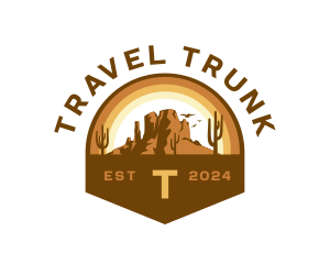 Trekking Desert Travel logo design