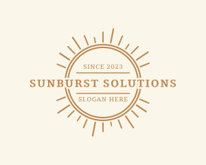 Summer Sunburst Badge logo