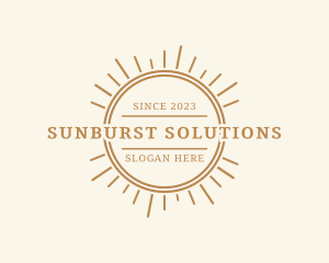 Summer Sunburst Badge logo design