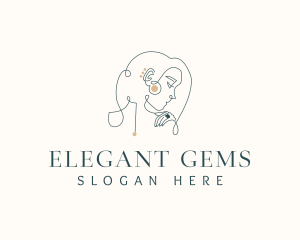 Woman Luxury Jewelry logo design