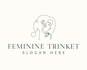 Woman Luxury Jewelry logo design