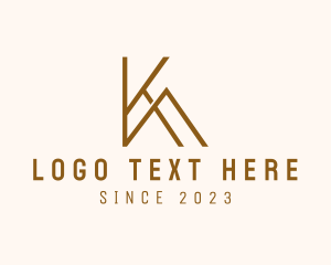 Minimalist Letter KA Monogram logo