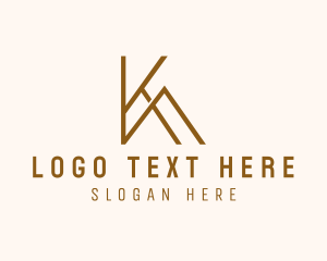 Minimalist Letter KA Monogram Logo