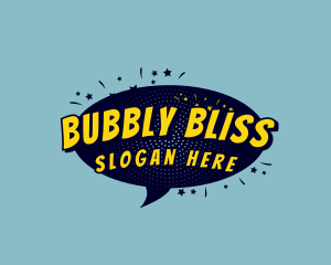 Speech Bubble Pop Art logo design