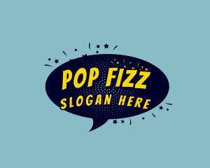 Speech Bubble Pop Art logo