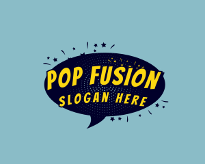 Speech Bubble Pop Art logo