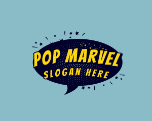 Speech Bubble Pop Art logo design