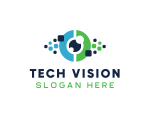 Pixel Eye Tech logo design