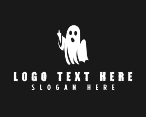 Middle Finger Ghost Spooky logo