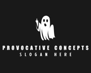 Middle Finger Ghost Spooky logo