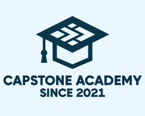 Geometric Graduation Cap logo
