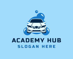 Blue Car Cleaning Logo