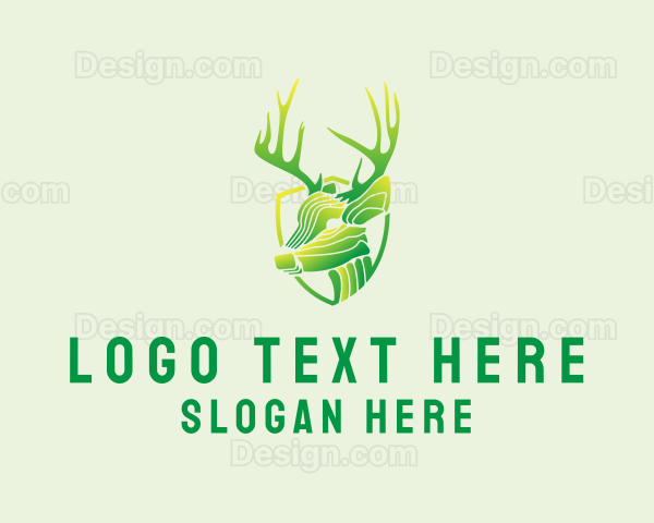 Forest Deer Antlers Logo