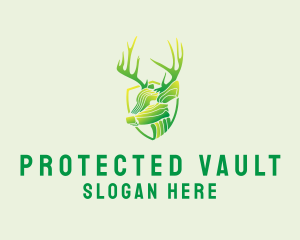 Forest Deer Antlers logo design