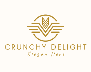 Elegant Wheat Wings logo design