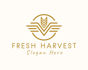 Elegant Wheat Wings logo design