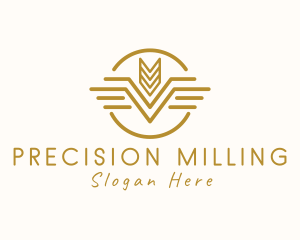 Elegant Wheat Wings logo design