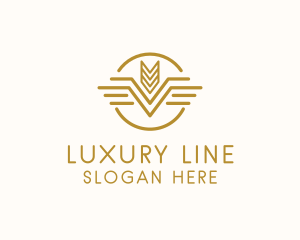 Elegant Wheat Wings logo design