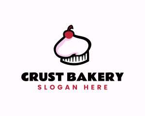 Cherry Cupcake Chef Hat logo