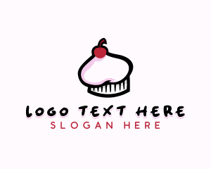 Cherry Cupcake Chef Hat logo