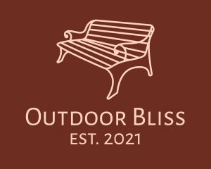 Park Bench Outline logo design