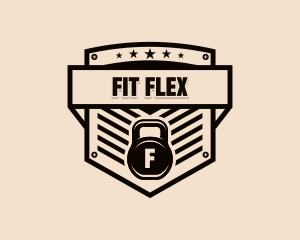 Kettlebell Workout Fitness logo design