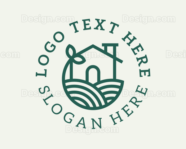 Agriculture Plant Home Logo