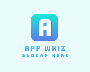 Blue Gradient App logo design