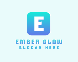 Blue Gradient App logo design