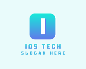 Blue Gradient App logo design