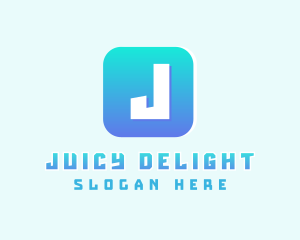 Blue Gradient App logo design