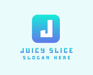 Blue Gradient App logo design