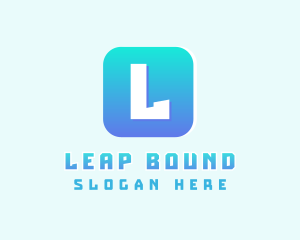 Blue Gradient App logo design