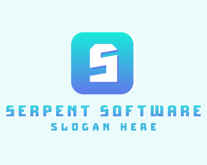 Blue Gradient App logo design