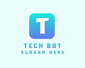 Blue Gradient App logo design