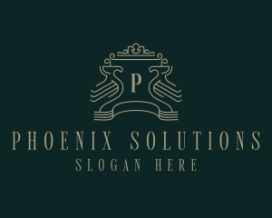 Elegant Phoenix Crest logo design