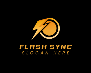 Flash Charging Lightning Power logo design