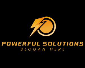 Flash Charging Lightning Power logo design