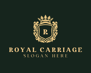 Elegant Crown Shield logo design