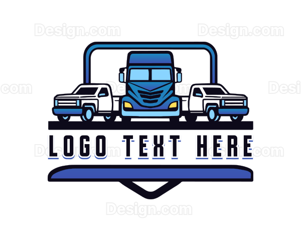 Truck Vehicle Logistics Logo