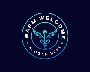 Medical Hospital Caduceus logo design