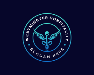 Medical Hospital Caduceus logo design