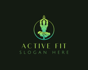 Yoga Fitness Exercise logo design