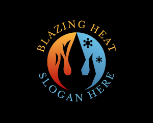 Heating Cooling Business logo design